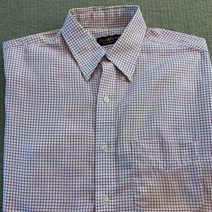 Men's Club Room LS Red & White Button